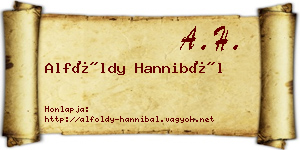 Alföldy Hannibál névjegykártya